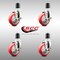 Service Caster 4 Inch 316SS Red Poly Swivel 1-3/4 Inch Expanding Stem Caster Set Brake SCC SCC-SS316EX20S414-PPUB-RED-TLB-134-4 - alternate 2